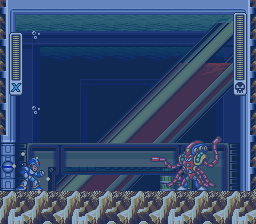 A frame from the video where Launch Octopus enters the scene, in his stage.
